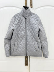 The Diamond-Quilted Barn Jacket — Ash Grey