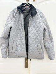 The Diamond-Quilted Barn Jacket — Ash Grey