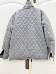 The Diamond-Quilted Barn Jacket — Ash Grey