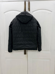 Thermal Hooded Channel-Quilted Puffer Jacket — Obsidian Black