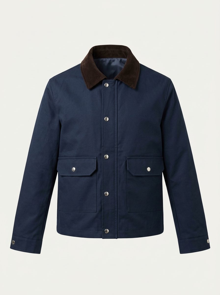 Heritage Canvas Field Barn Jacket — Midnight Navy